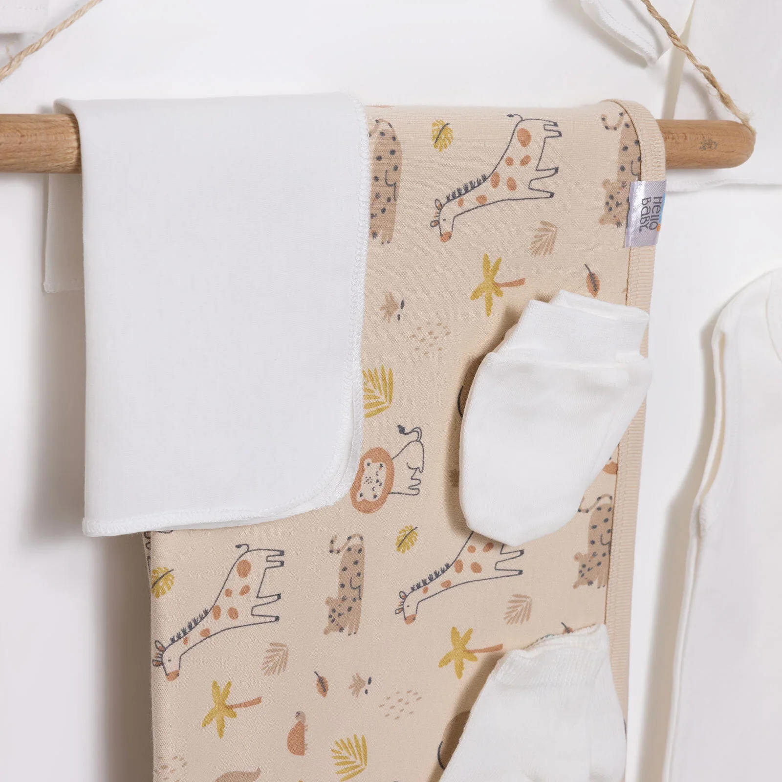 HelloBaby Boy 10 piece Newborn Set - Ecru - Image 4