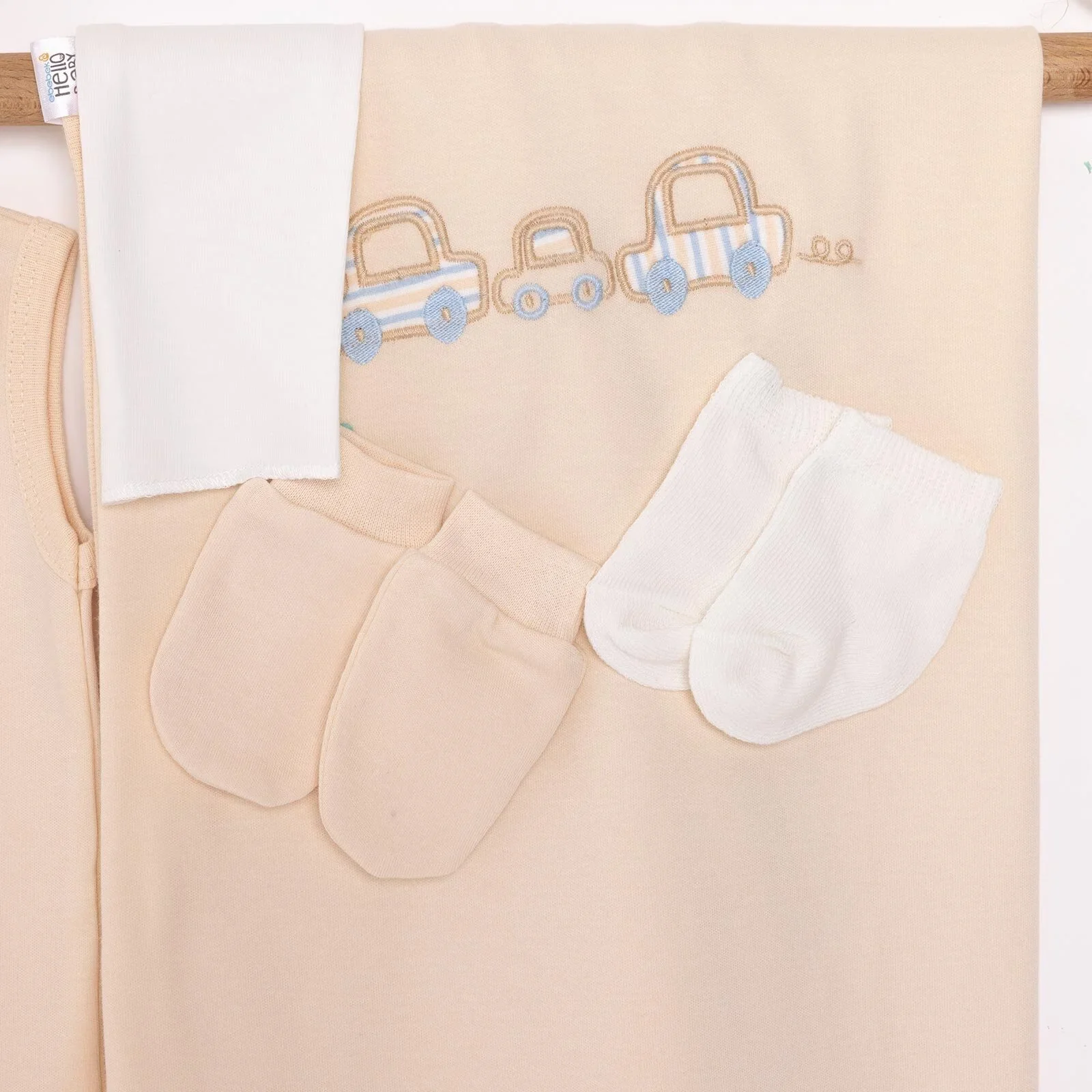 HelloBaby Boy 10 piece Newborn Set - Ecru - Image 5