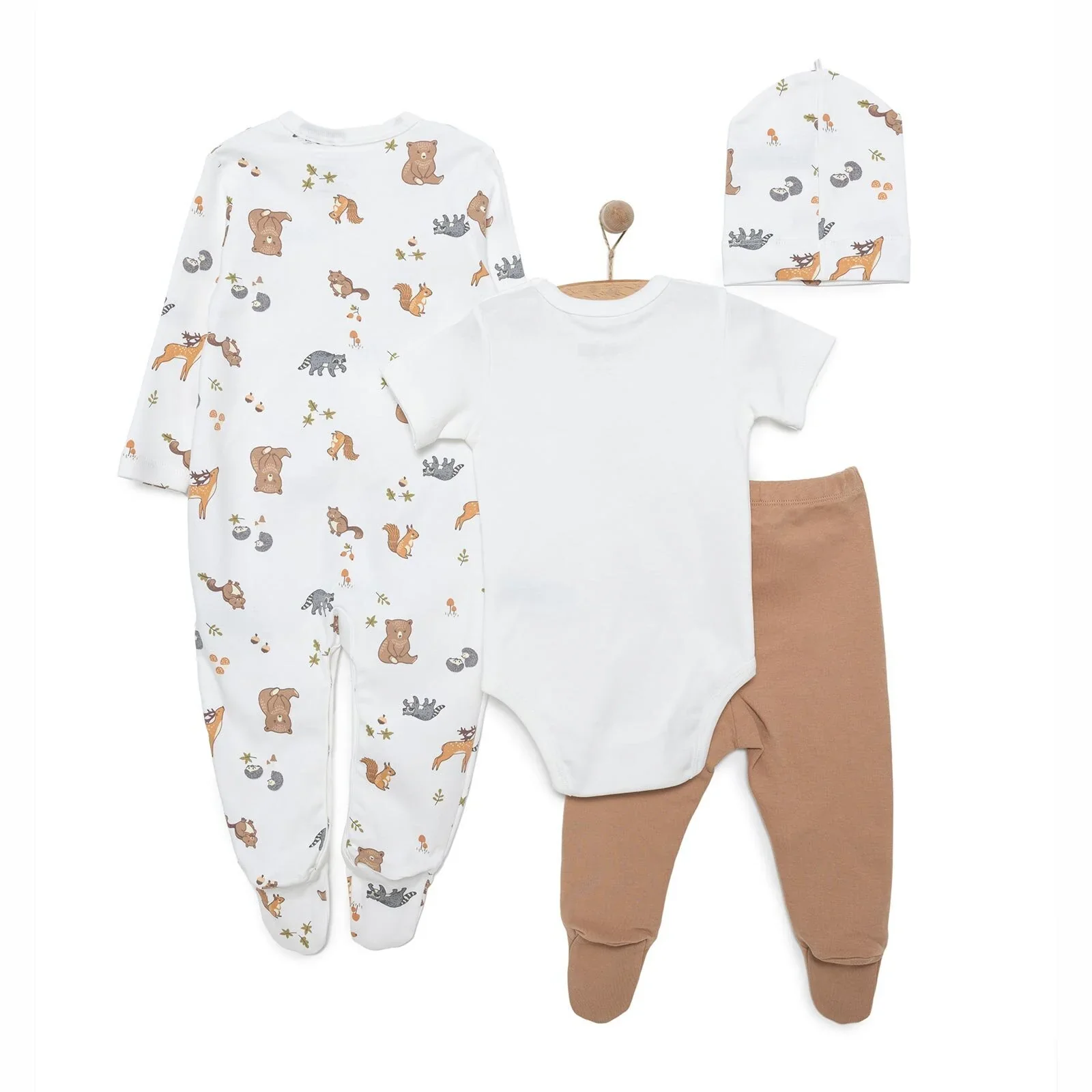 HelloBaby Boy Newborn Set 4 pcs - Ecru - Image 2