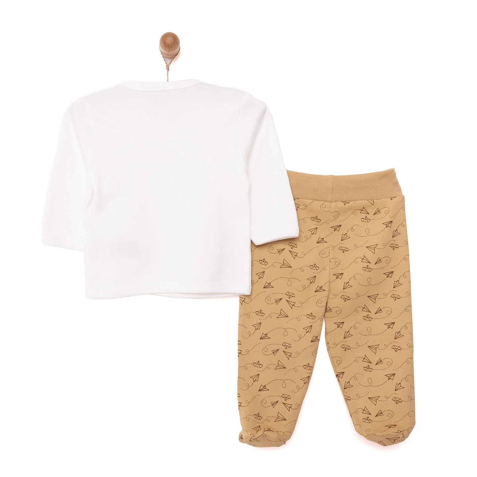 HelloBaby Boy 5 Piece Newborn Set - Beige - Image 3