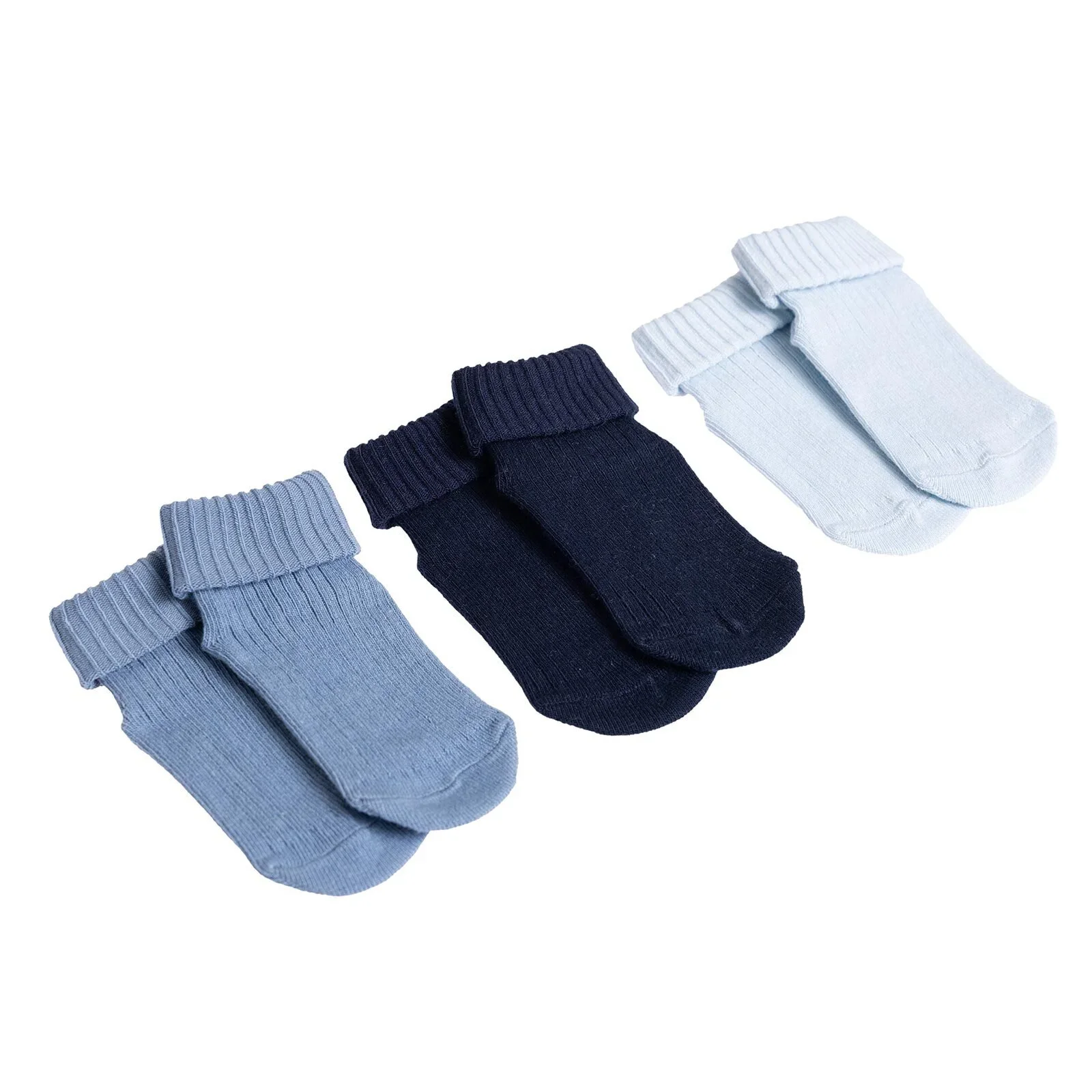 HelloBaby Boy Baby Socks 3 Pack - Blue - Image 2