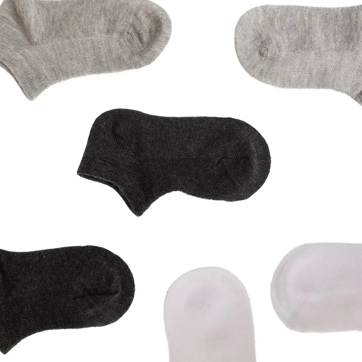 HelloBaby Boy Baby Socks 3 Pack - Grey Melange - Image 2