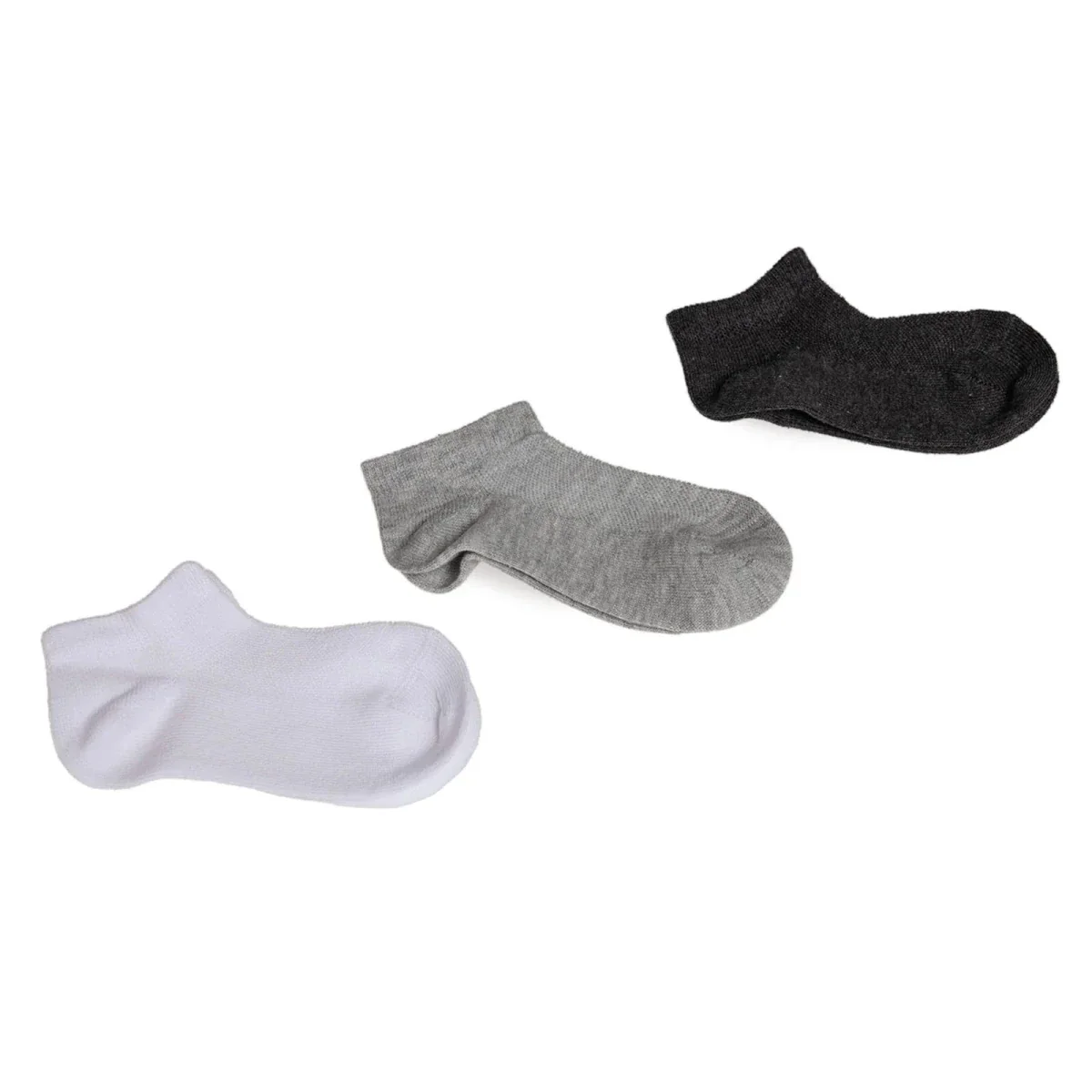 HelloBaby Boy Baby Socks 3 Pack - Grey Melange - Image 3