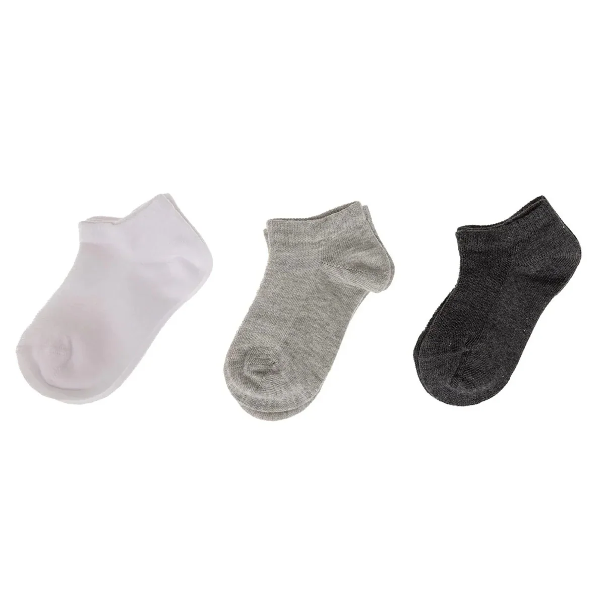 HelloBaby Boy Baby Socks 3 Pack - Grey Melange - Image 4