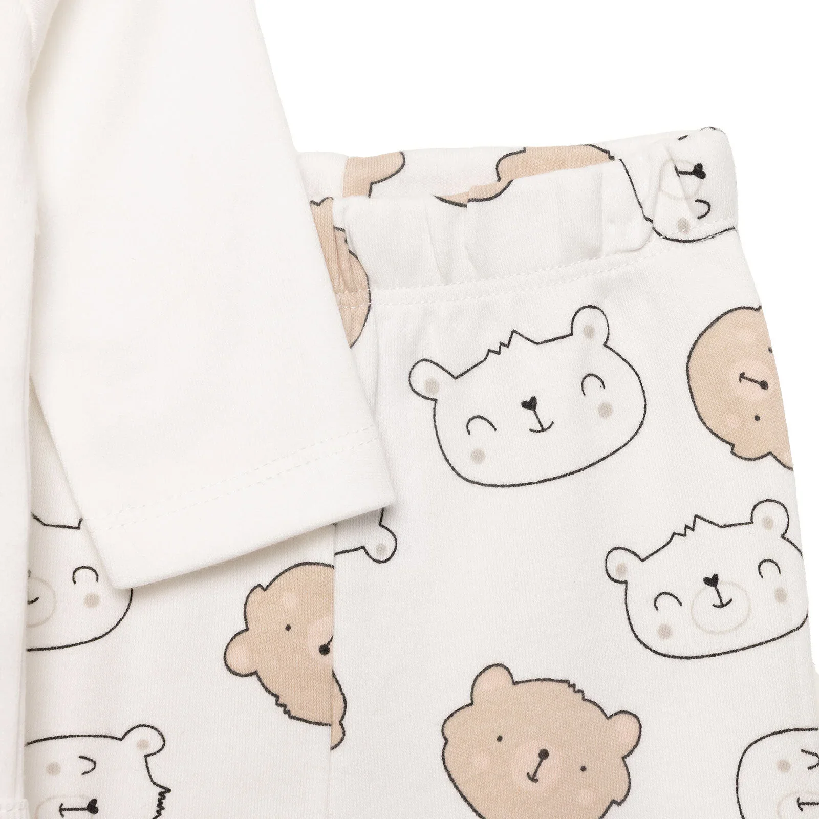 HelloBaby Boy Body-Footed Bottom-Hat - Ecru - Image 7