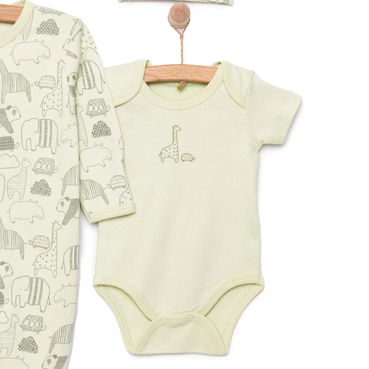 HelloBaby Boy Jumpsuit-Body-Hat - Green - Image 4