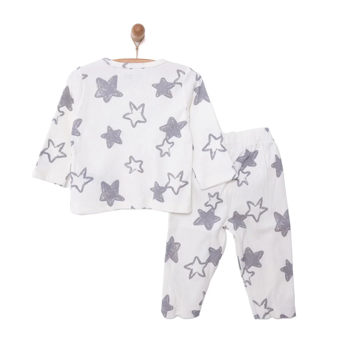 HelloBaby Boy Long Sleeve Pyjamas Set - Ecru - Image 2
