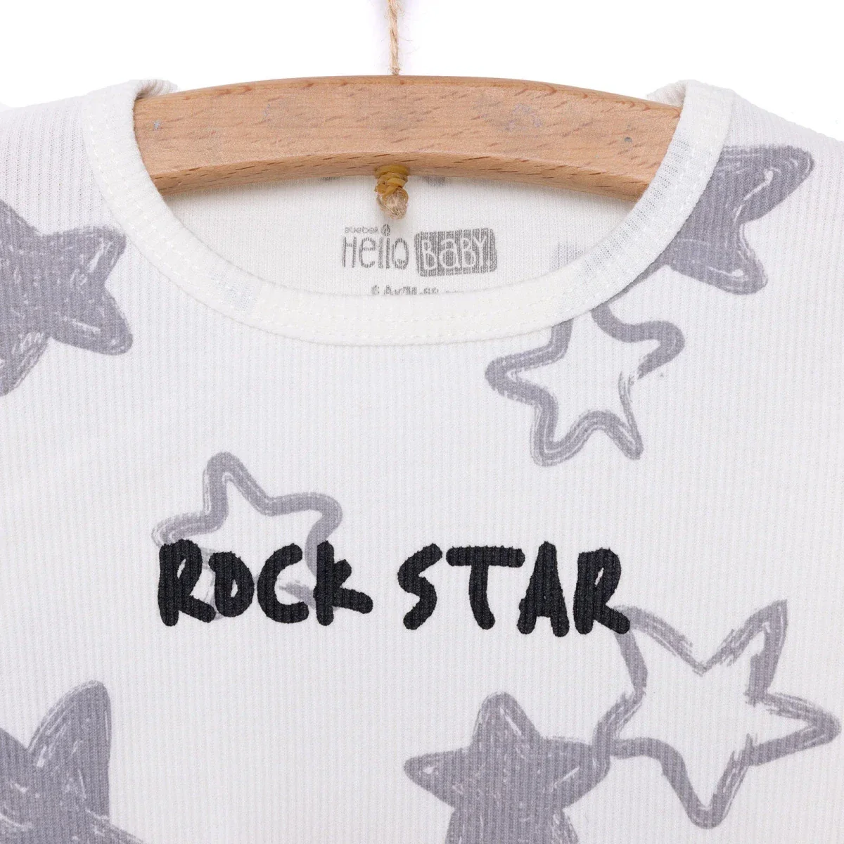 HelloBaby Boy Long Sleeve Pyjamas Set - Ecru - Image 3