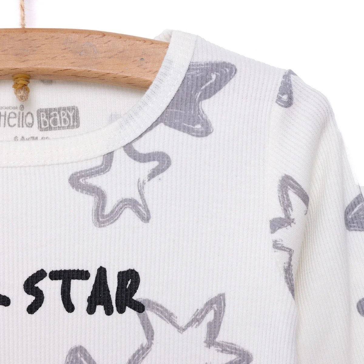 HelloBaby Boy Long Sleeve Pyjamas Set - Ecru - Image 4