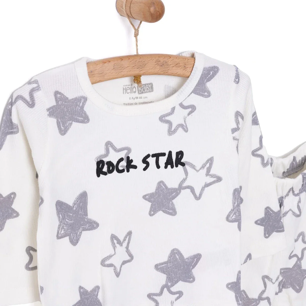 HelloBaby Boy Long Sleeve Pyjamas Set - Ecru - Image 9