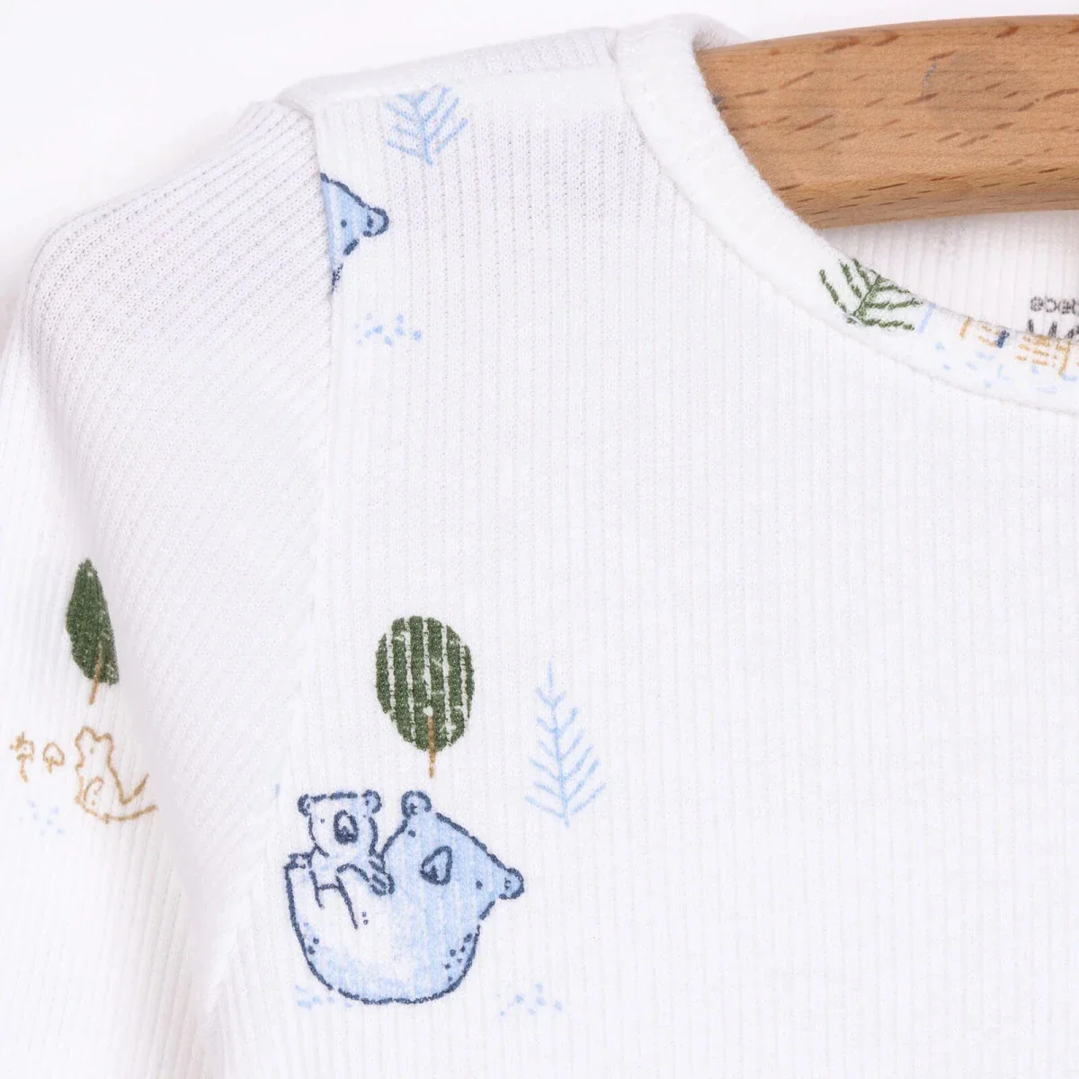 HelloBaby Boy Long Sleeve Pyjamas Set - Ecru - Image 4