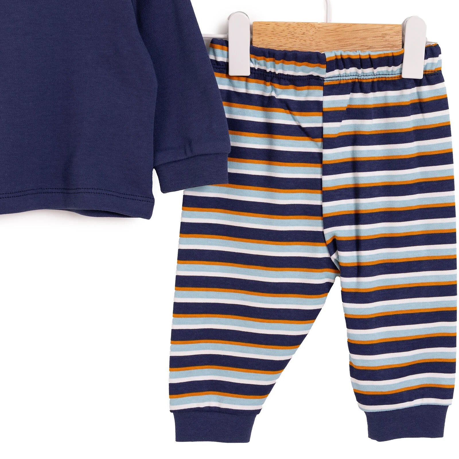 HelloBaby Boy Long Sleeve Pyjamas Set - Navy Blue - Image 2