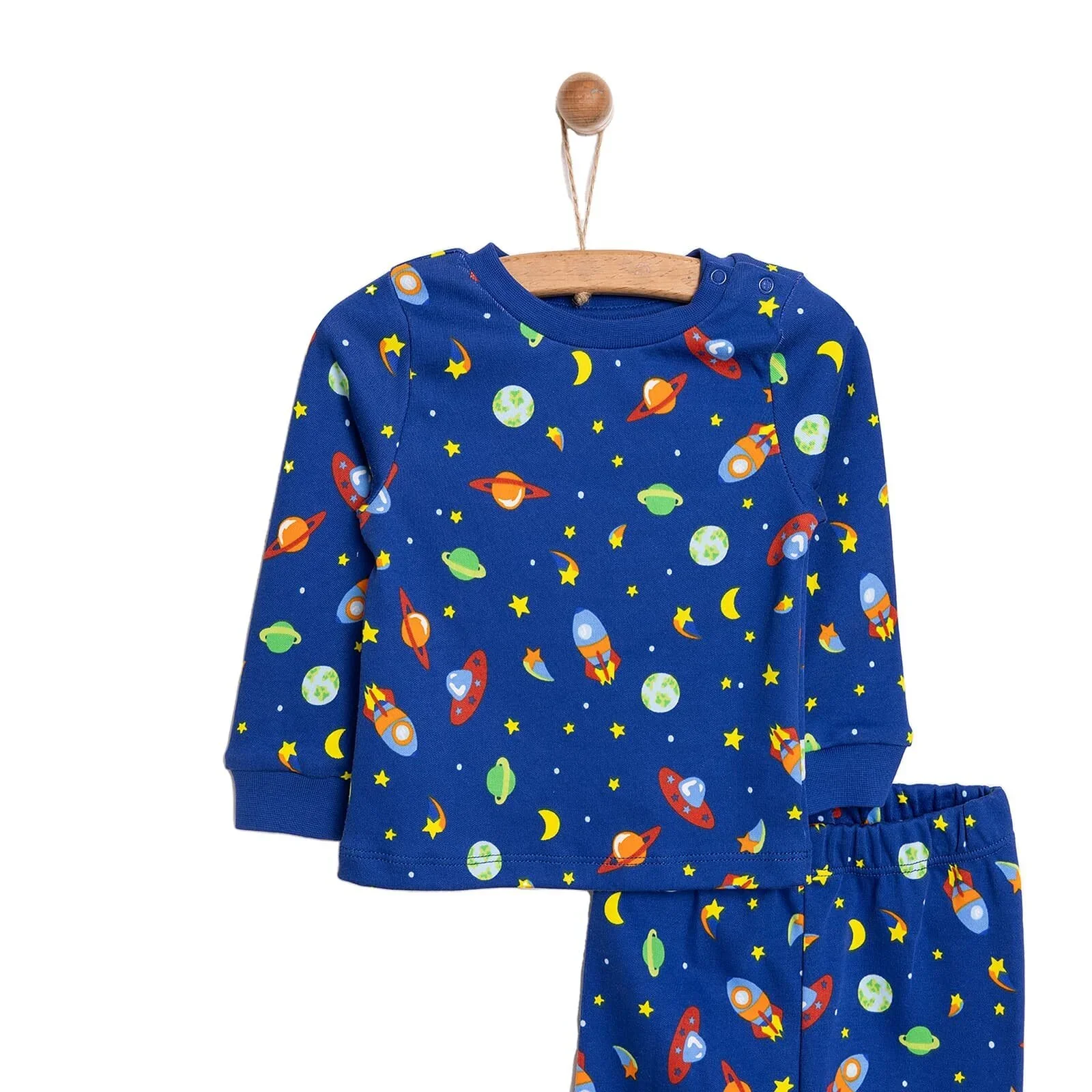 HelloBaby Boy Long Sleeve Pyjamas Set - Navy Blue - Image 2
