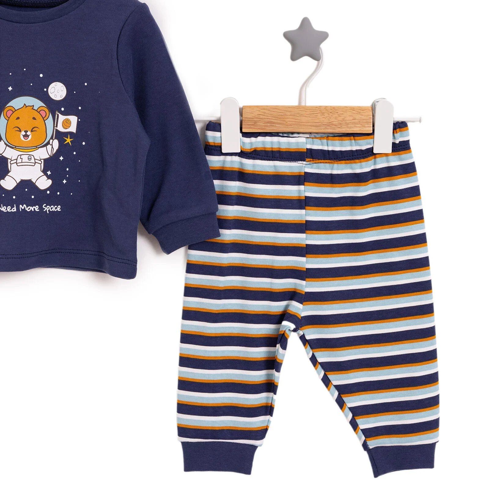 HelloBaby Boy Long Sleeve Pyjamas Set - Navy Blue - Image 4