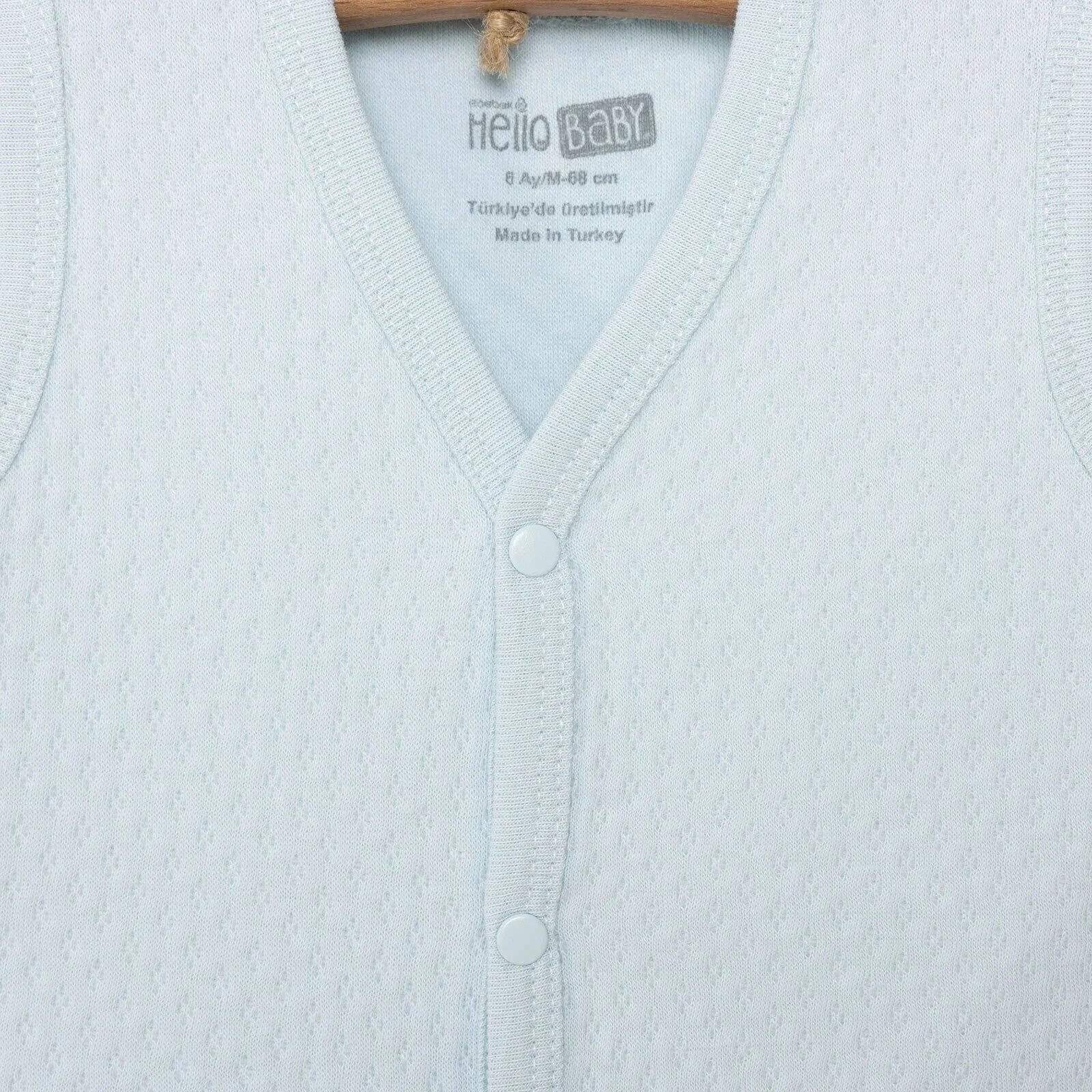 HelloBaby Boy Quilted Vest - Light Blue - Image 5