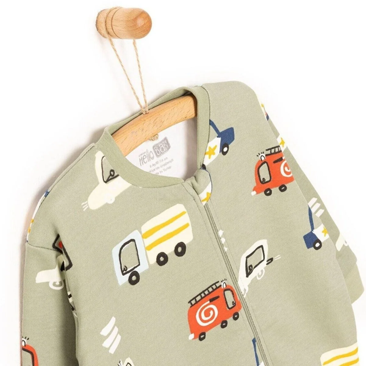 HelloBaby Boy Sleepsuit - Khaki - Image 3