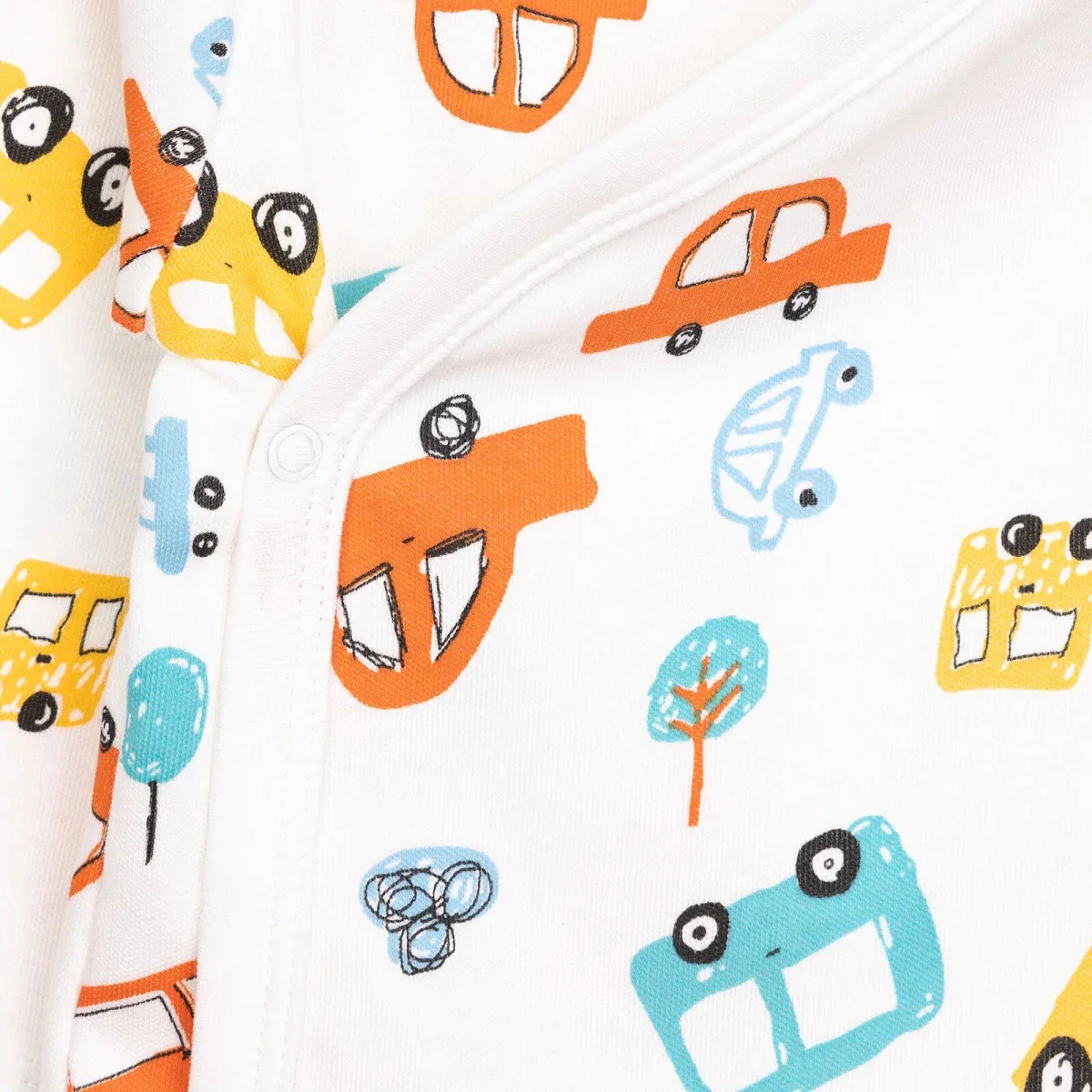 HelloBaby Boy Wrapover Top-Hat-Footed Bottom - Ecru - Image 4