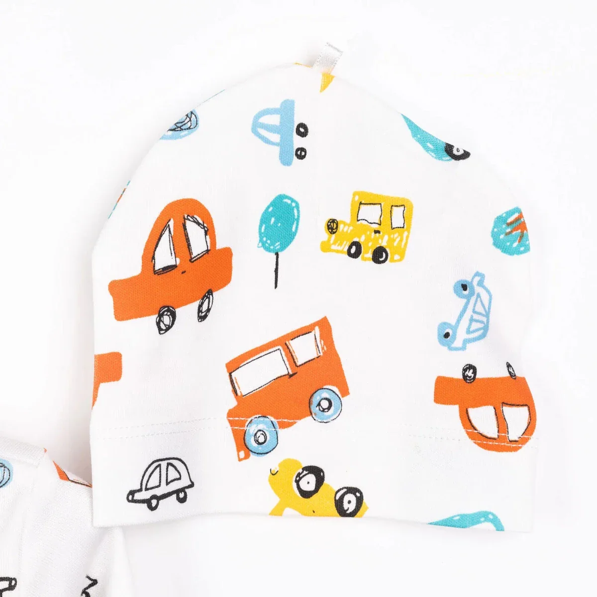 HelloBaby Boy Wrapover Top-Hat-Footed Bottom - Ecru - Image 5