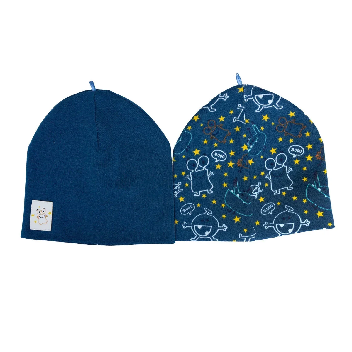 HelloBaby Boys 2-Pack Hat Monster - Navy Blue - Image 2