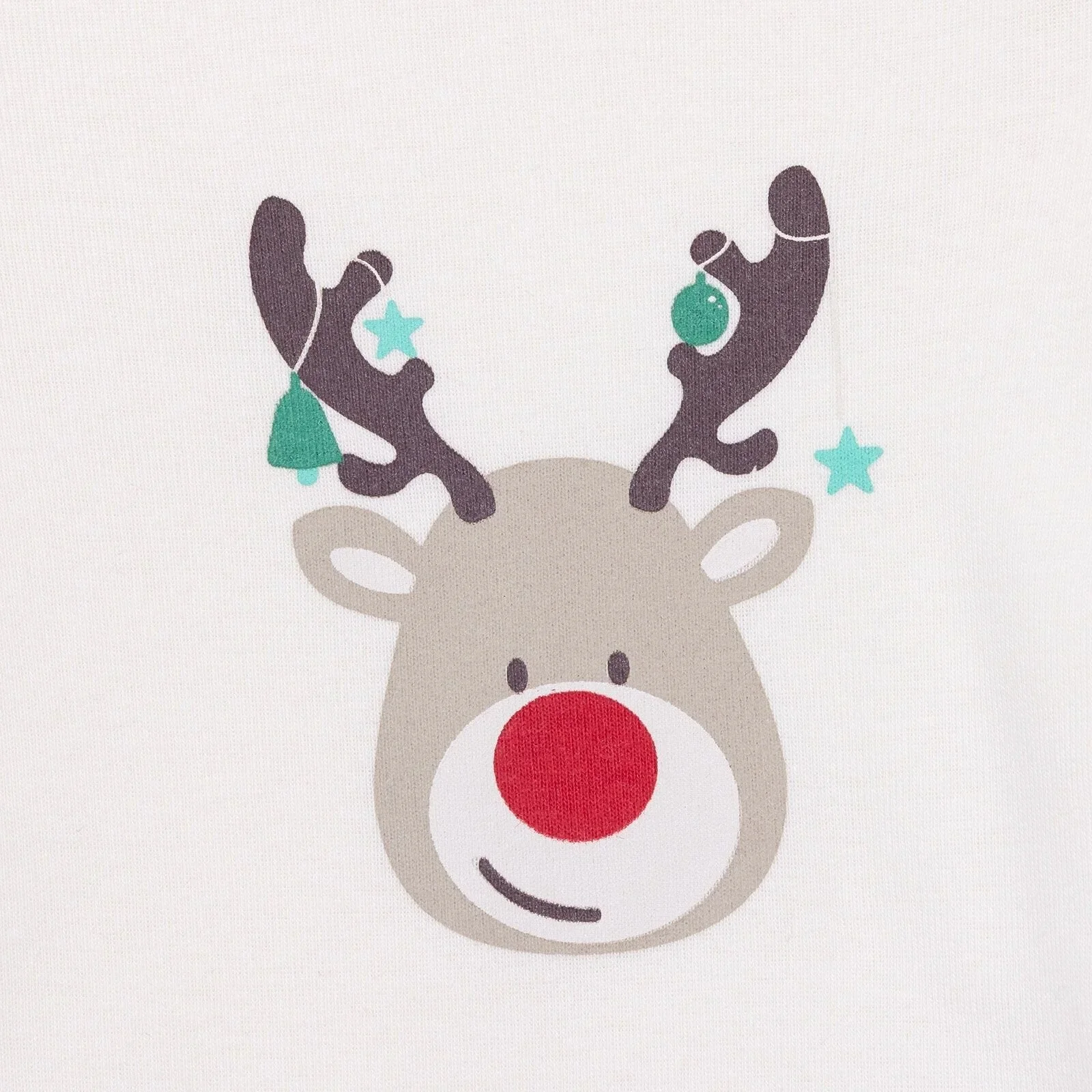 HelloBaby Boys 2-Pack Long Sleeve Bodysuits Christmas Envelope Neck Long Sleeve - Ecru - Image 4