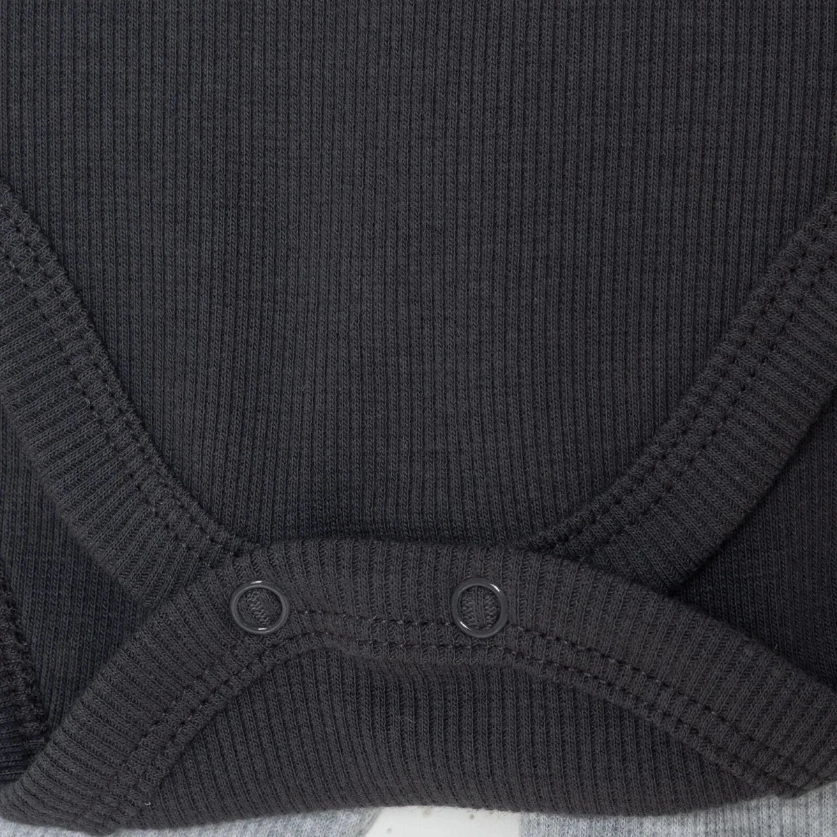 HelloBaby Boys 2-Pack Long Sleeve Bodysuits with Poppers Popper Neck Long Sleeve - Grey Melange - Image 5