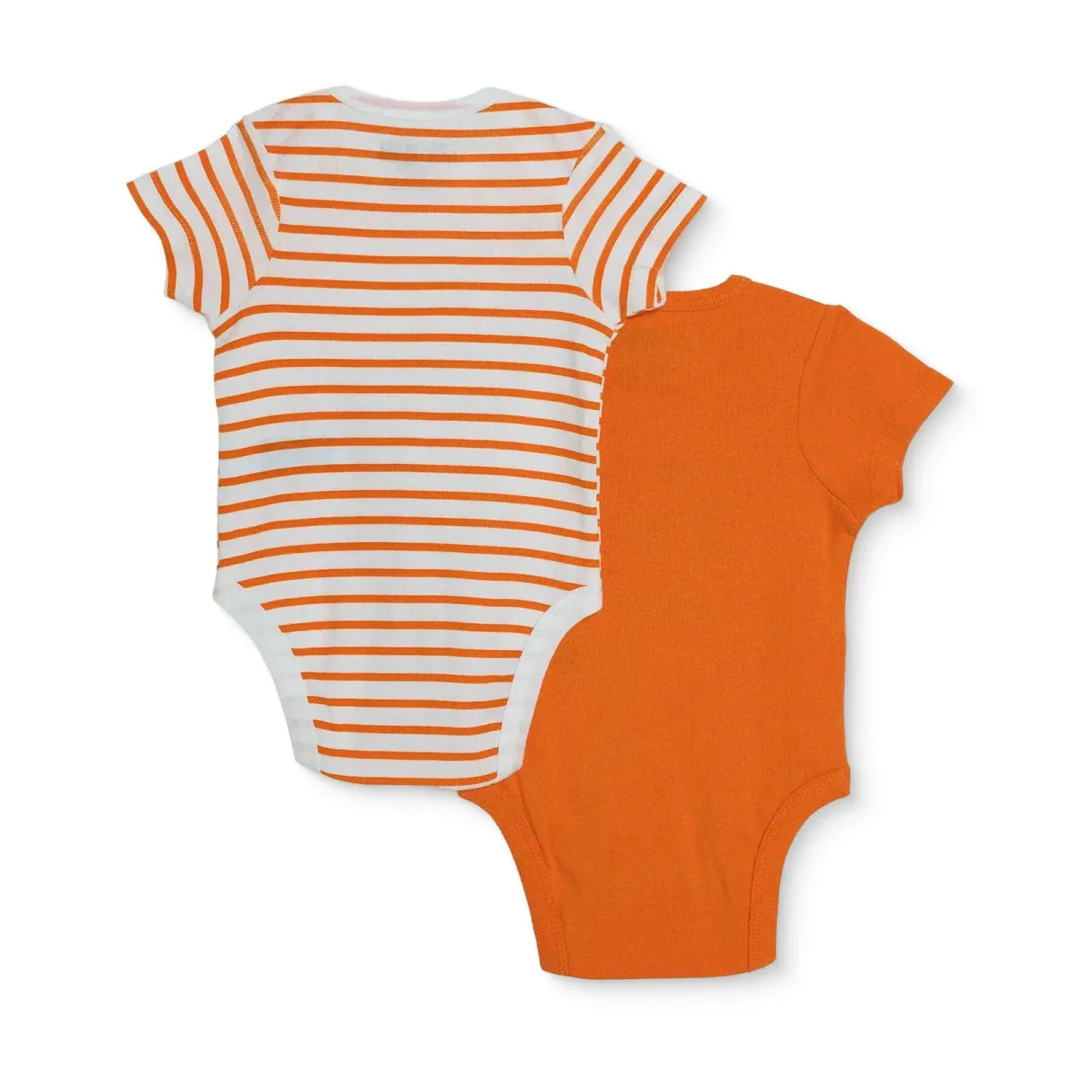 HelloBaby Boys Pack of 2 Bodysuits Animal Short Sleeve - Orange - Image 2