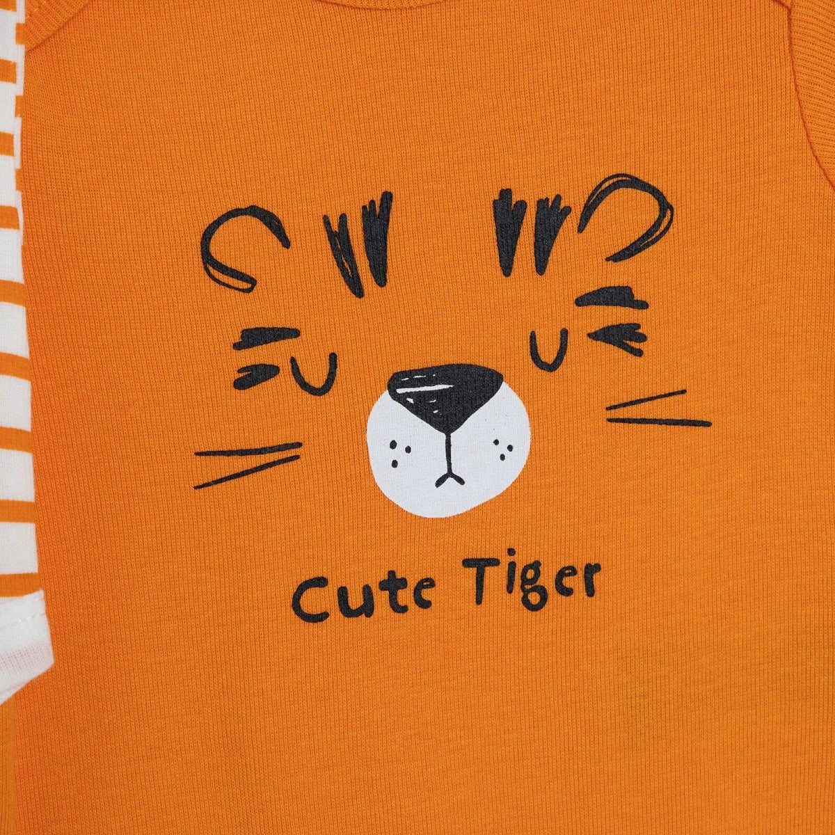 HelloBaby Boys Pack of 2 Bodysuits Animal Short Sleeve - Orange - Image 5