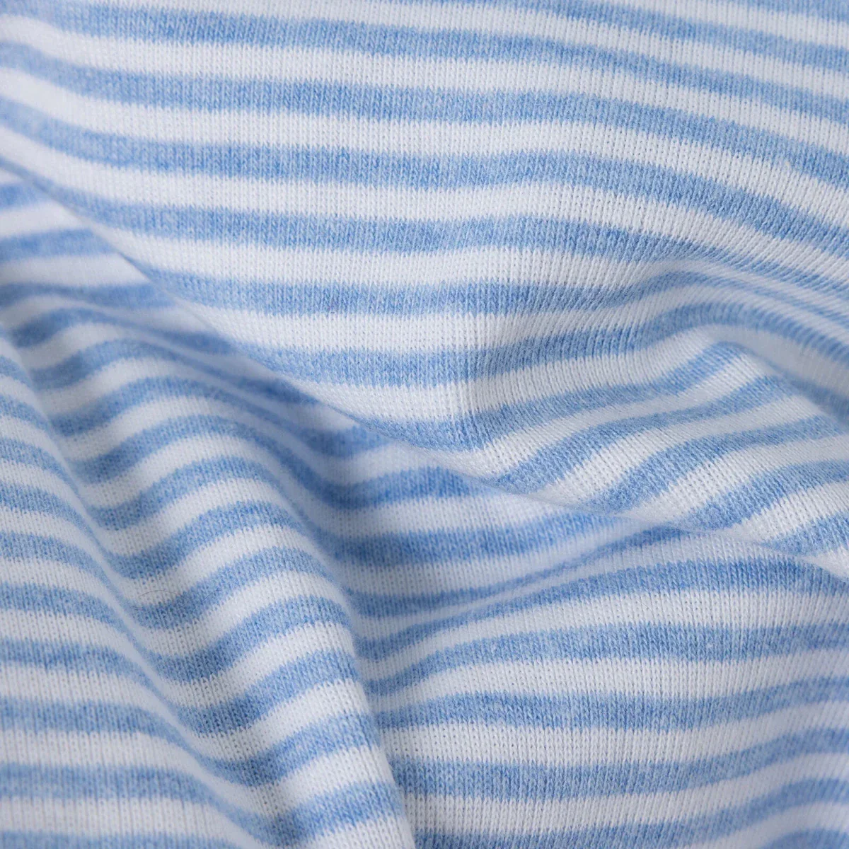 HelloBaby Boys 2-Pack Short Sleeve Bodysuits Striped with Poppers Envelope Neck Short Sleeve - Light Blue - Image 6