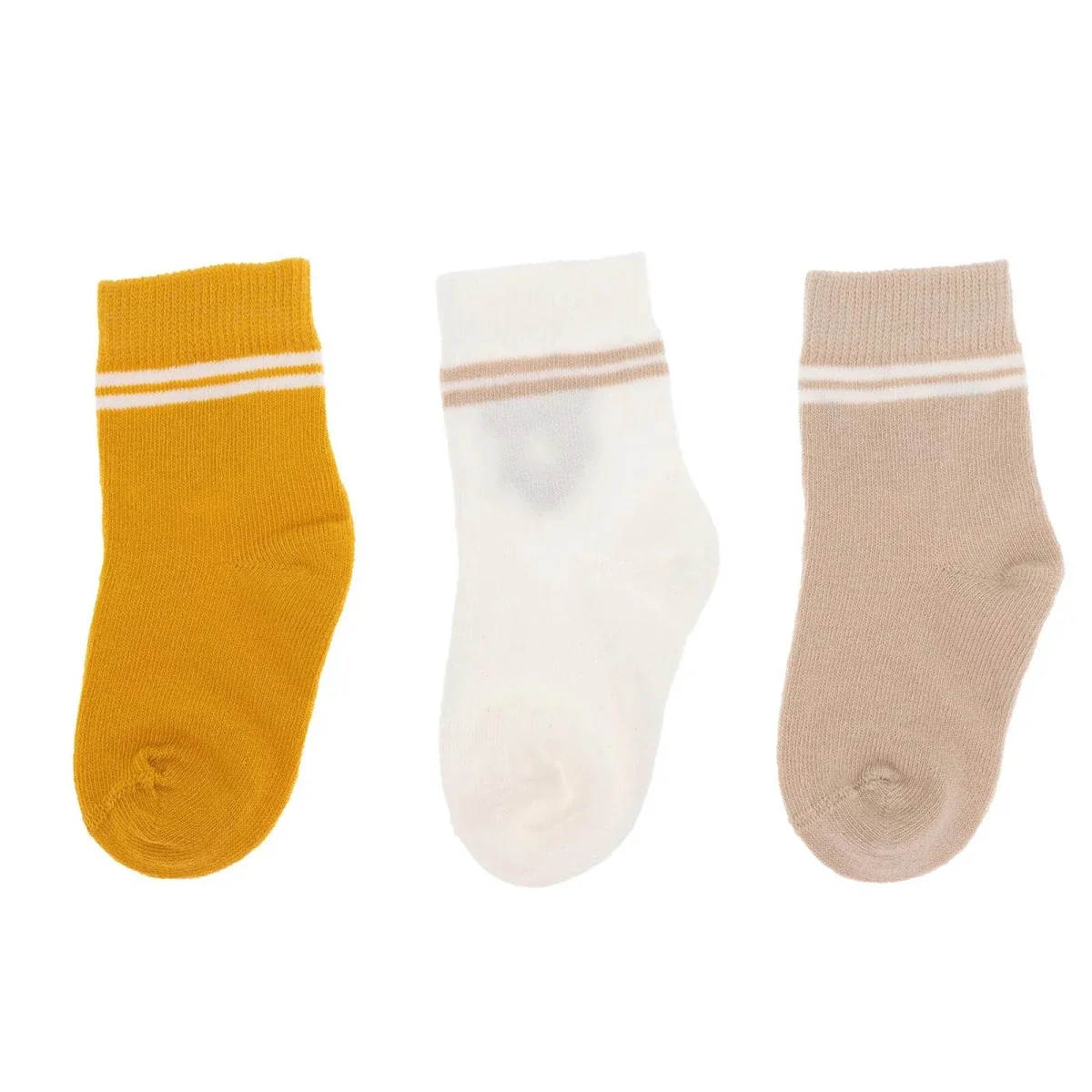 HelloBaby Boys 3-Pack Baby Socks Animal - Mustard - Image 2