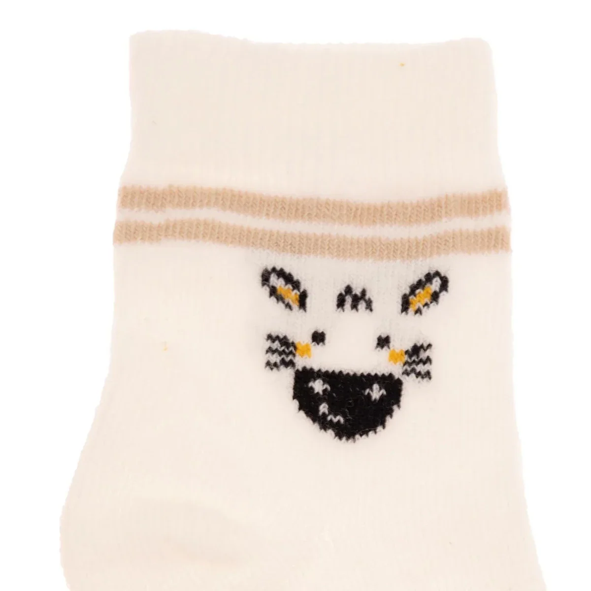 HelloBaby Boys 3-Pack Baby Socks Animal - Mustard - Image 5