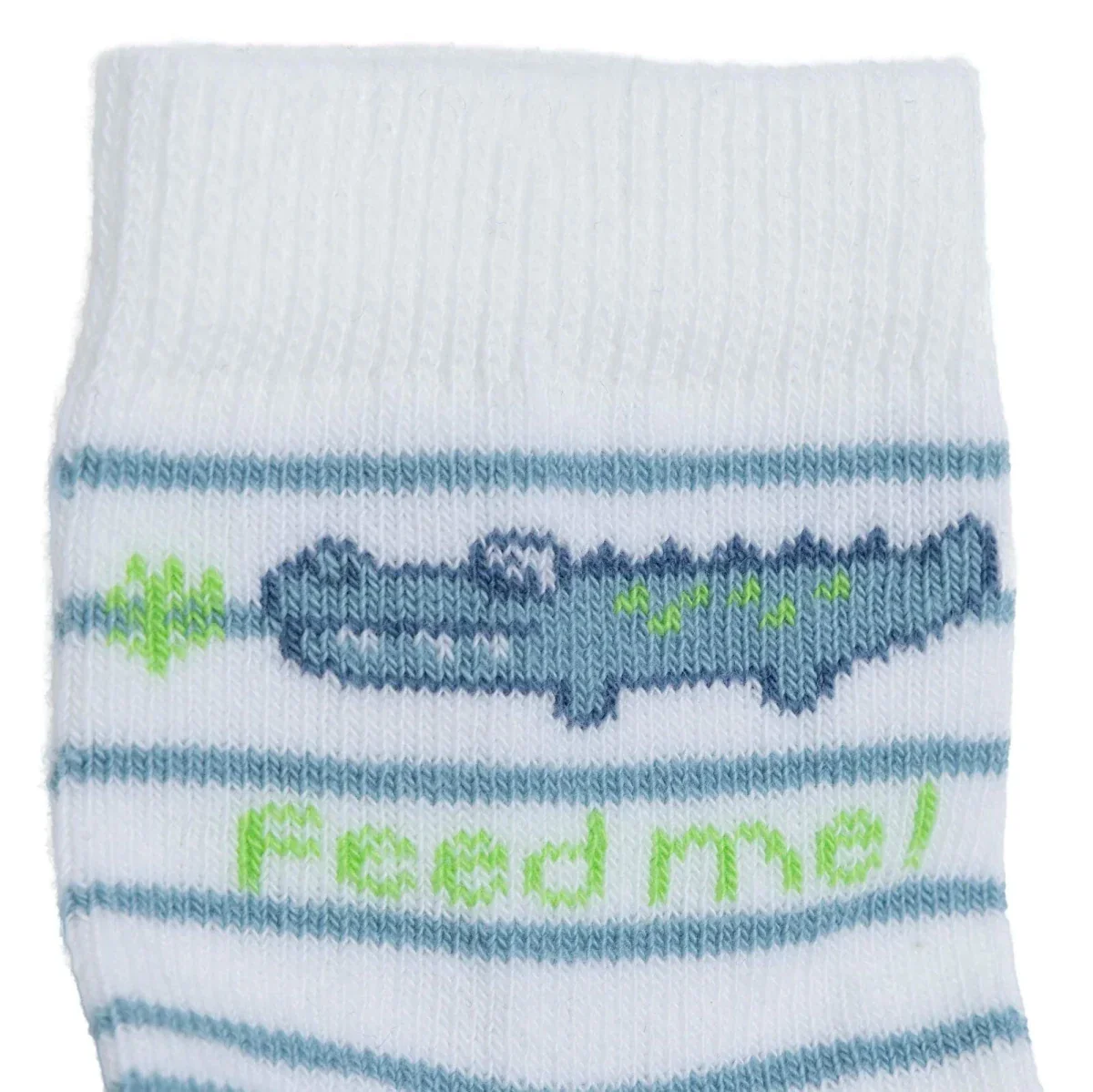 HelloBaby Boys Pack of 3 Non-Slip Socks Animal Print Cotton Rich - Light Blue - Image 7
