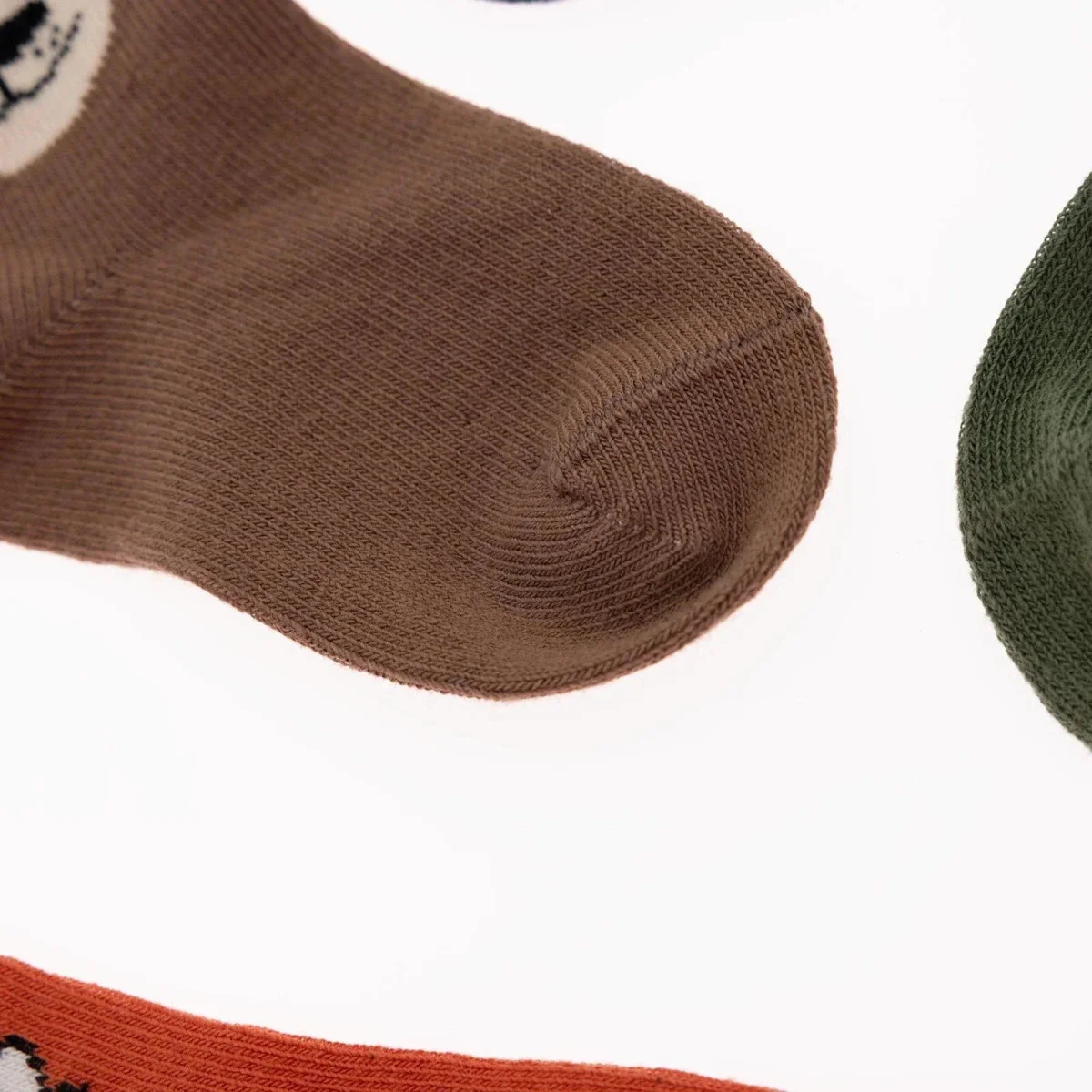 HelloBaby Boys 5-Pack Socks Animal - Brown - Image 7