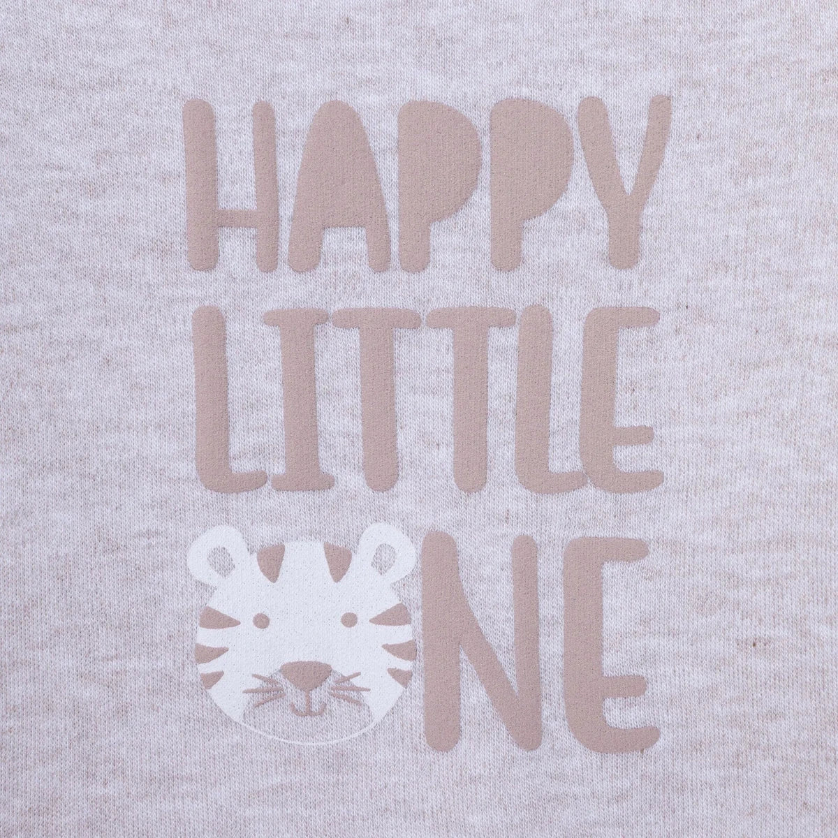 HelloBaby Boys Body-Footed Bottom-Hat Animal Envelope Neck Long Leg Long Sleeve - Beige Melange - Image 3