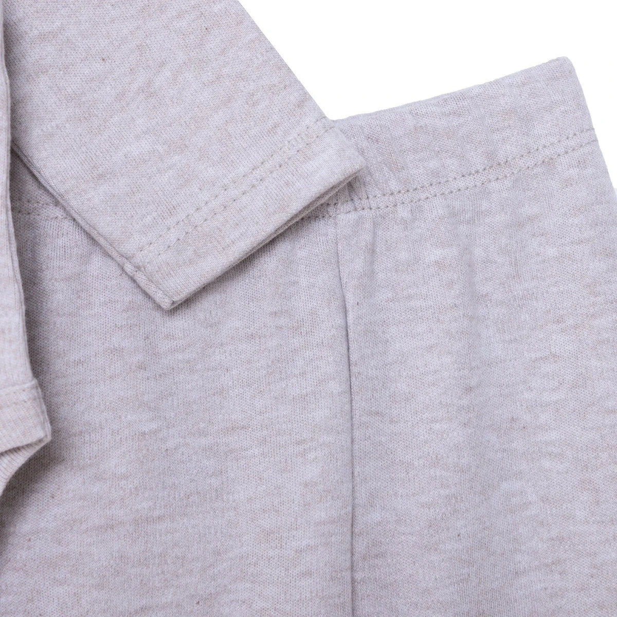 HelloBaby Boys Body-Footed Bottom-Hat Animal Envelope Neck Long Leg Long Sleeve - Beige Melange - Image 7