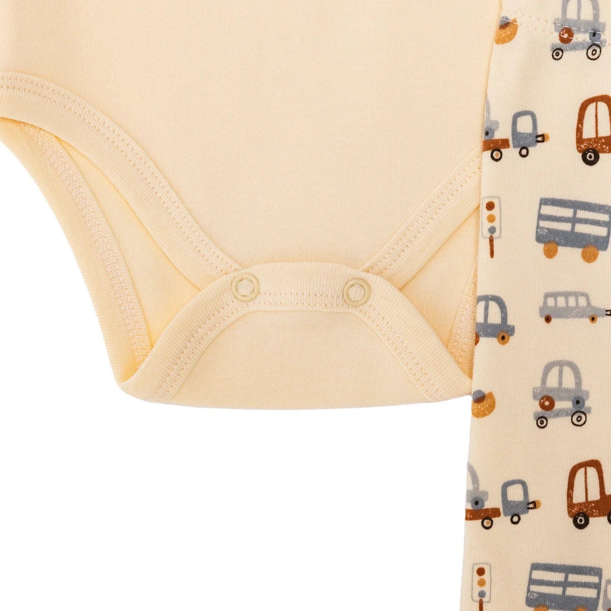 HelloBaby Boys Body-Footed Bottom-Hat Vehicles - Ecru - Image 7