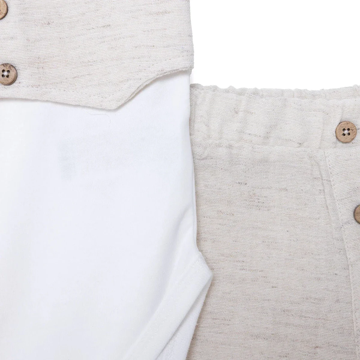 HelloBaby Boys Ceremony Muslin Outfit - Beige - Image 5