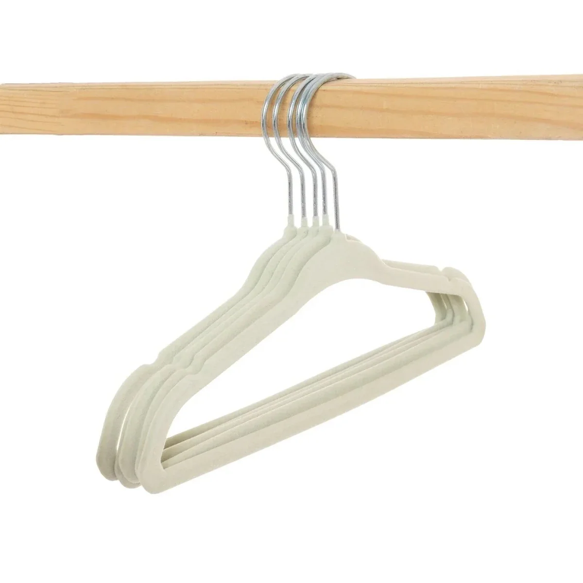 HelloBaby 5 Pack Velvet Baby Clothes Hangers - Sage Green - Image 3