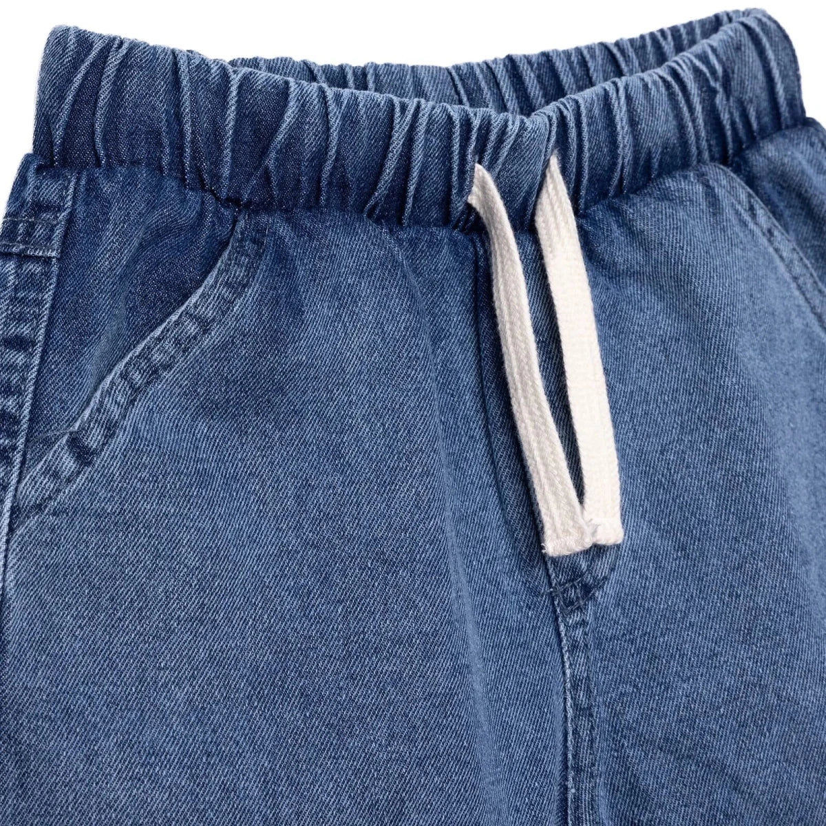 HelloBaby Boys Denim Shorts Lace-up Little Sailor Above the Knee - Blue - Image 3