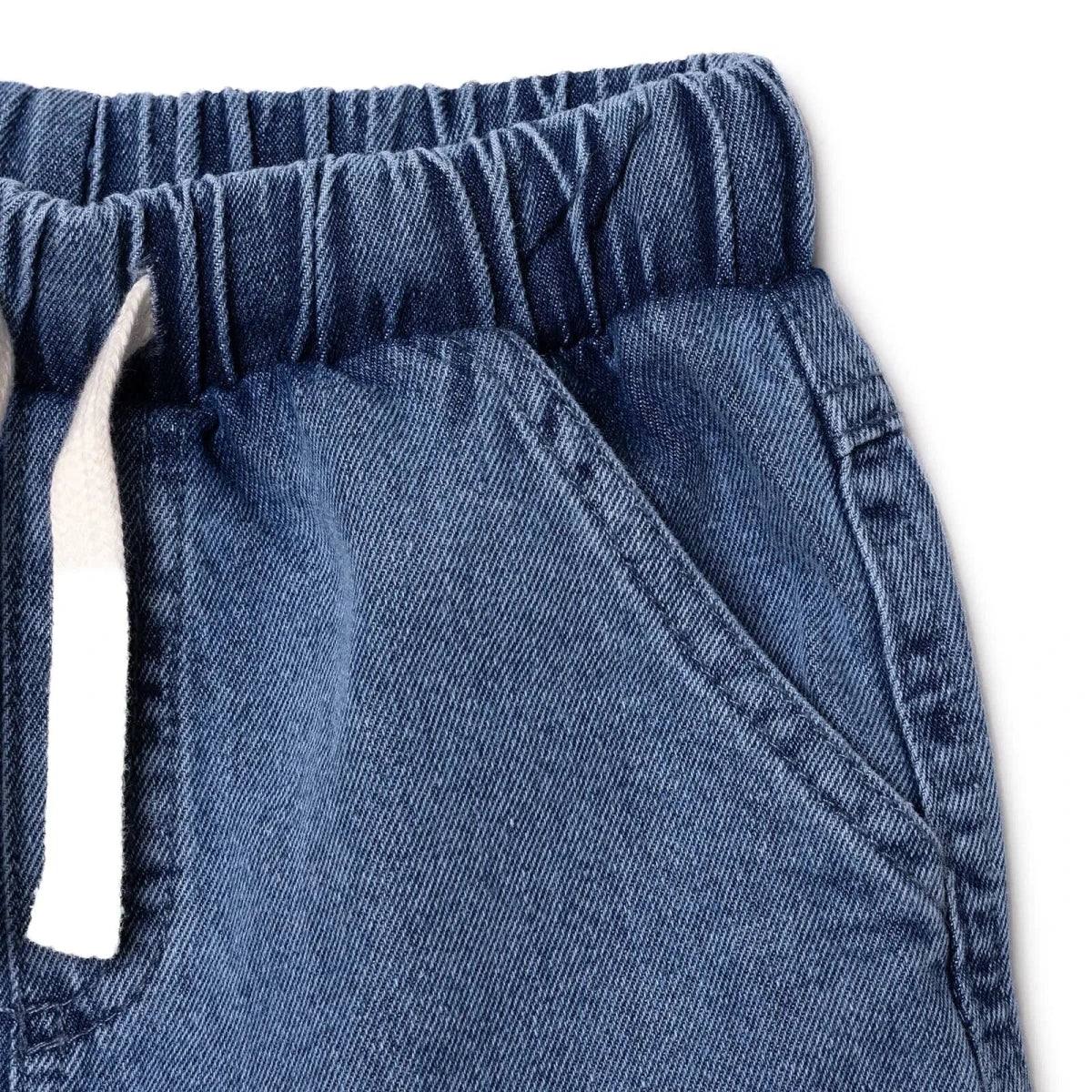HelloBaby Boys Denim Shorts Lace-up Little Sailor Above the Knee - Blue - Image 4