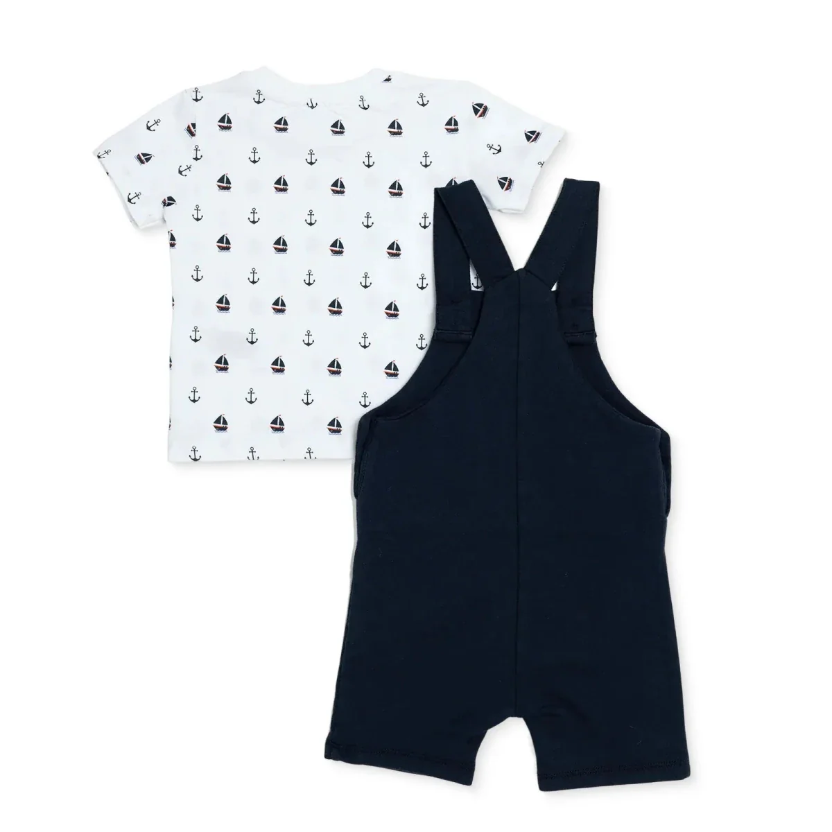 HelloBaby Boys Dungarees & T-shirt Set Nautical Print - Printed - Image 2