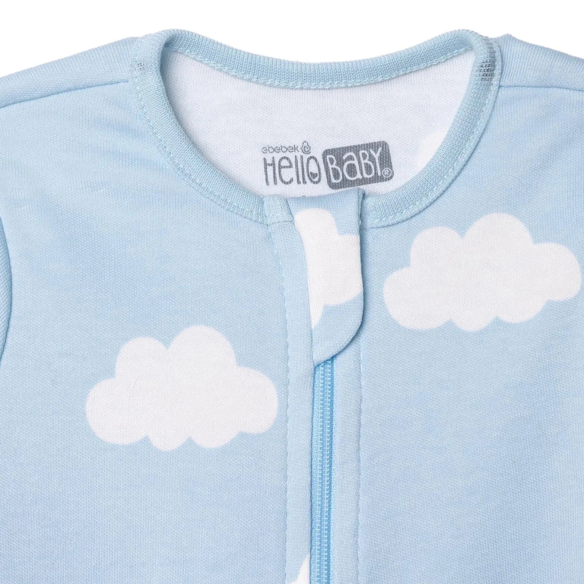 HelloBaby Boys Footed Romper Sky - Light Blue - Image 4