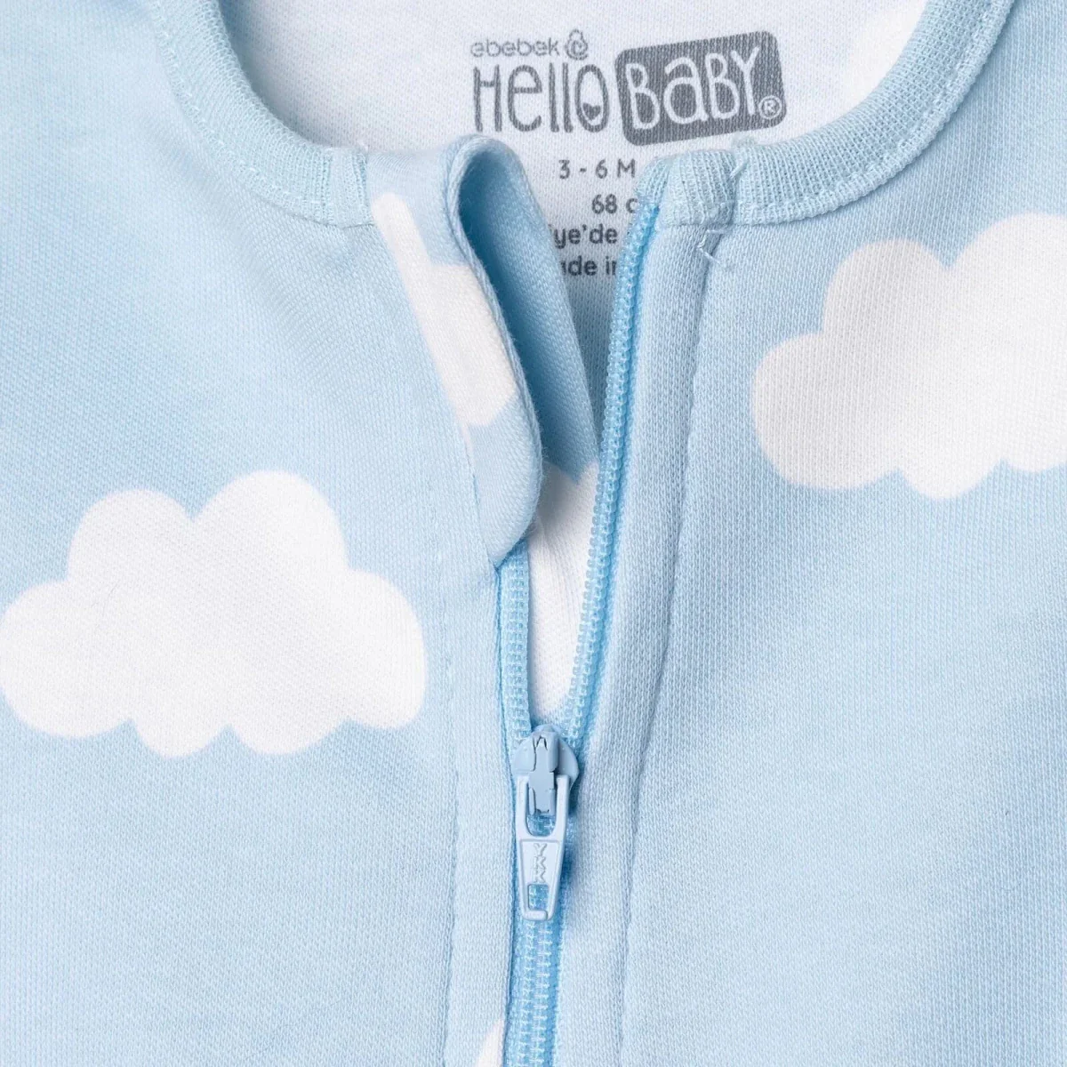 HelloBaby Boys Footed Romper Sky - Light Blue - Image 5