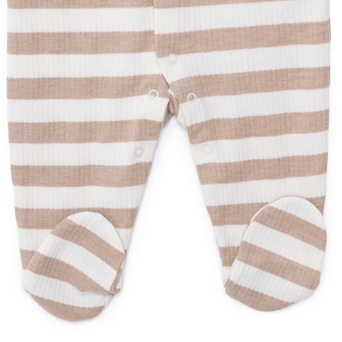 HelloBaby Boys Footed Sleepsuit Animal Print Zip Fastening Crew Neck Full Length Long Sleeve - Beige - Image 8