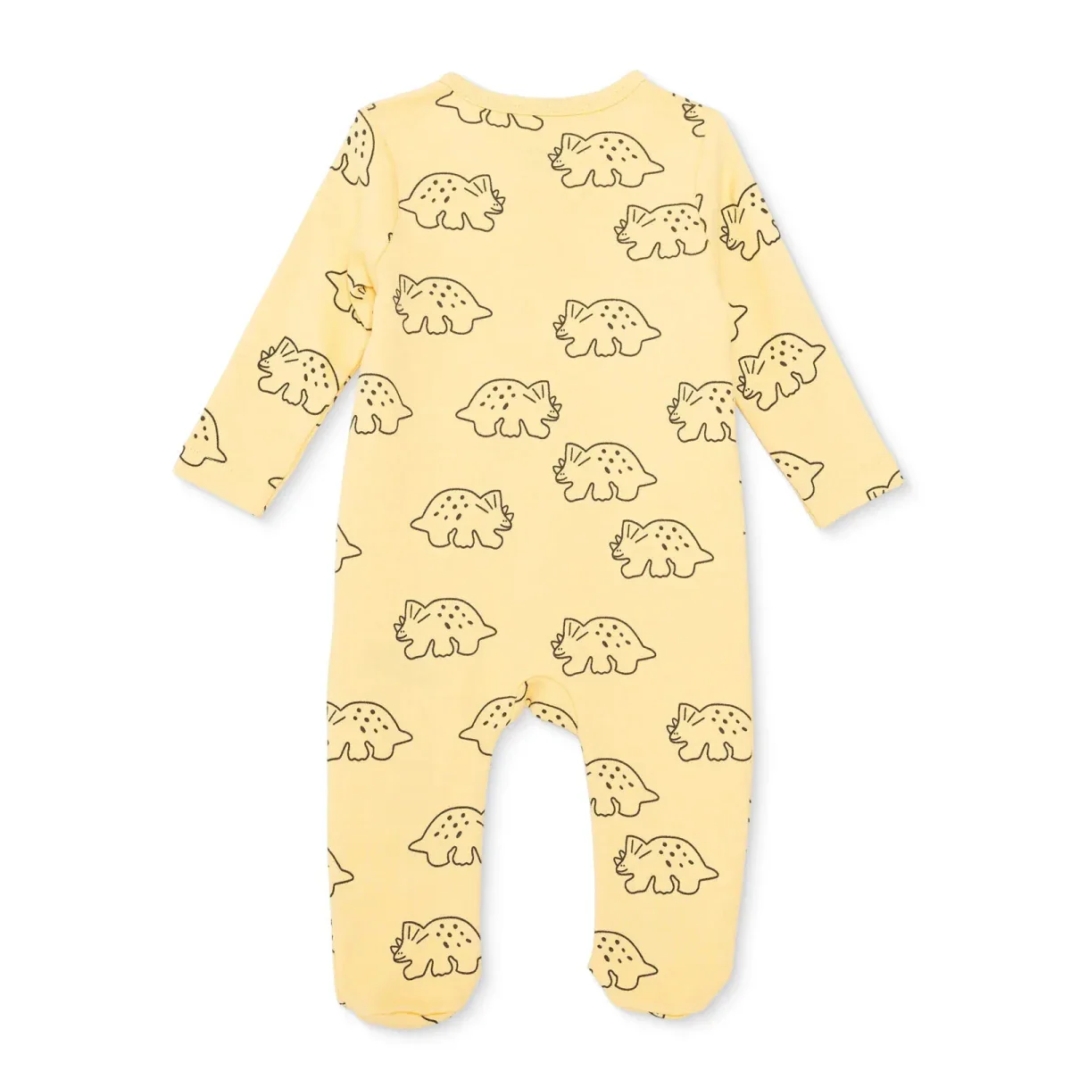 HelloBaby Boys Footed Sleepsuit Dinosaur Print - Orange - Image 2