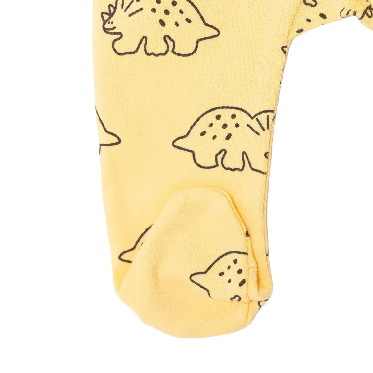 HelloBaby Boys Footed Sleepsuit Dinosaur Print - Orange - Image 6