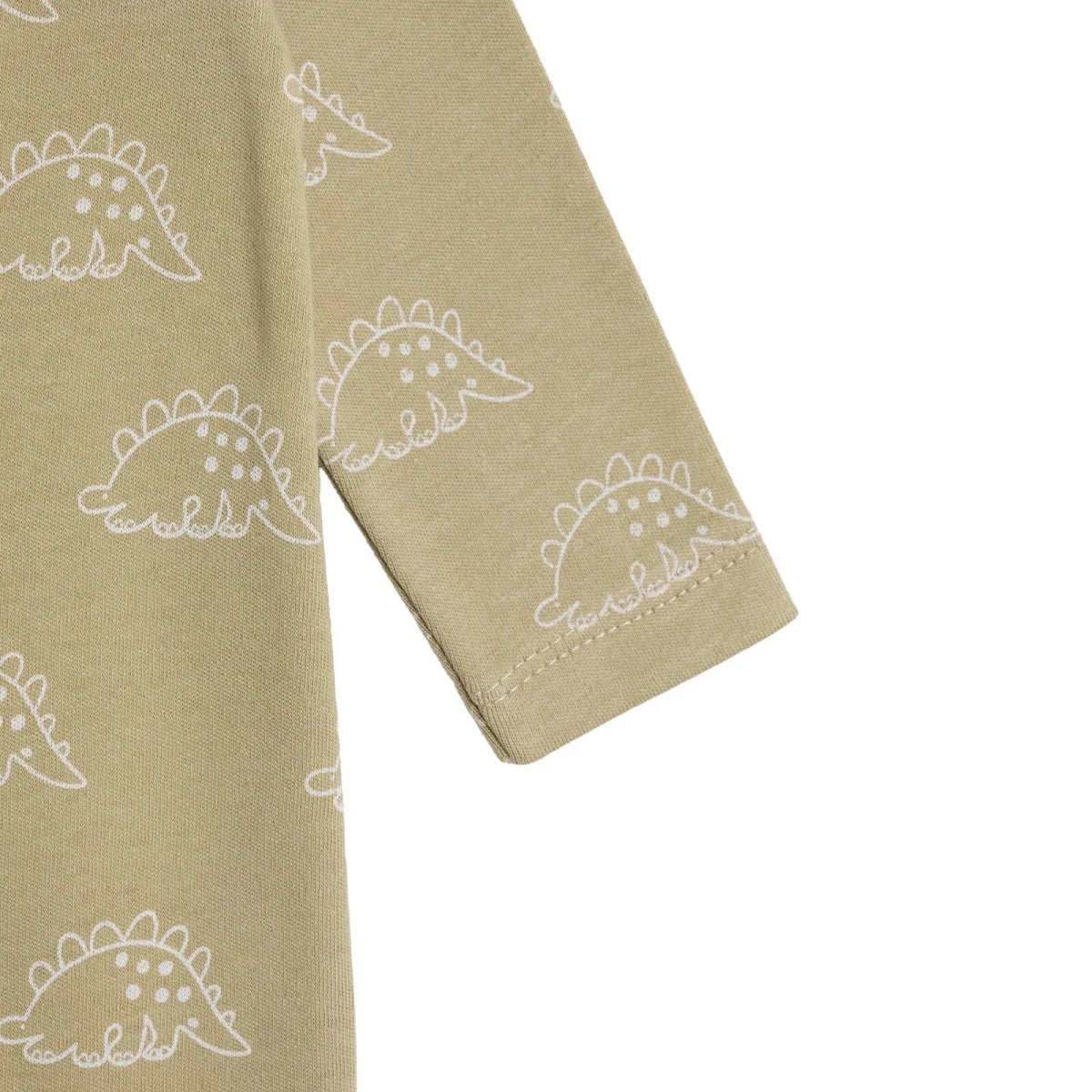 HelloBaby Boys Footed Sleepsuit Dinosaur Print Zip Fastening Crew Neck Full Length Long Sleeve - Green - Image 4