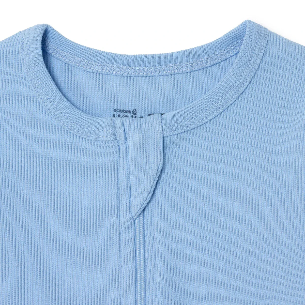 HelloBaby Boys Footed Sleepsuit Zip Fastening Crew Neck Full Length Long Sleeve - Blue - Image 4