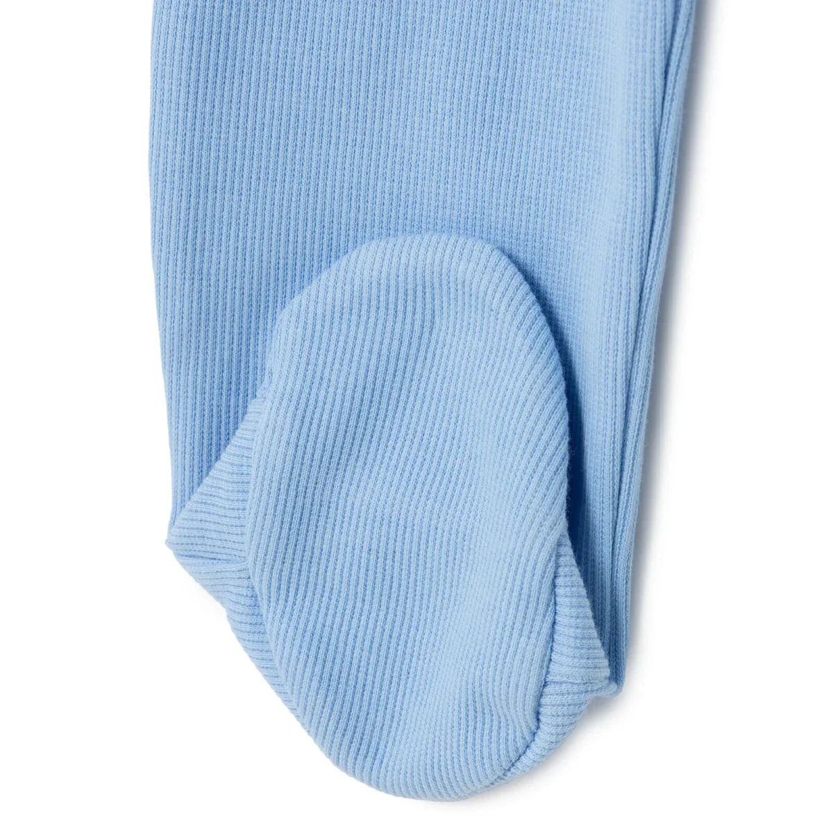 HelloBaby Boys Footed Sleepsuit Zip Fastening Crew Neck Full Length Long Sleeve - Blue - Image 7