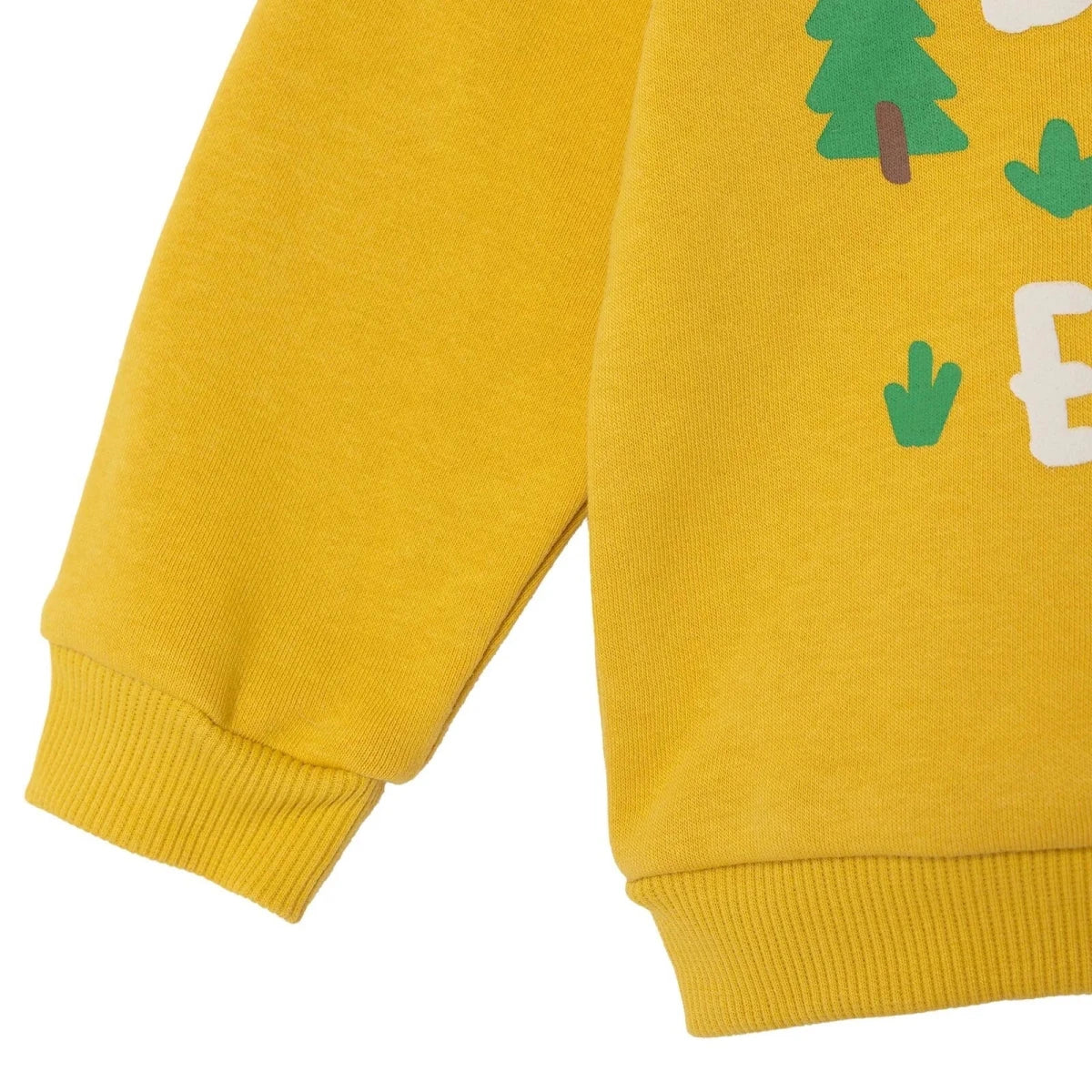HelloBaby Boys Hooded Sweatshirt Animal Woodland Boy 2 Hooded Long Sleeve - Yellow - Image 5