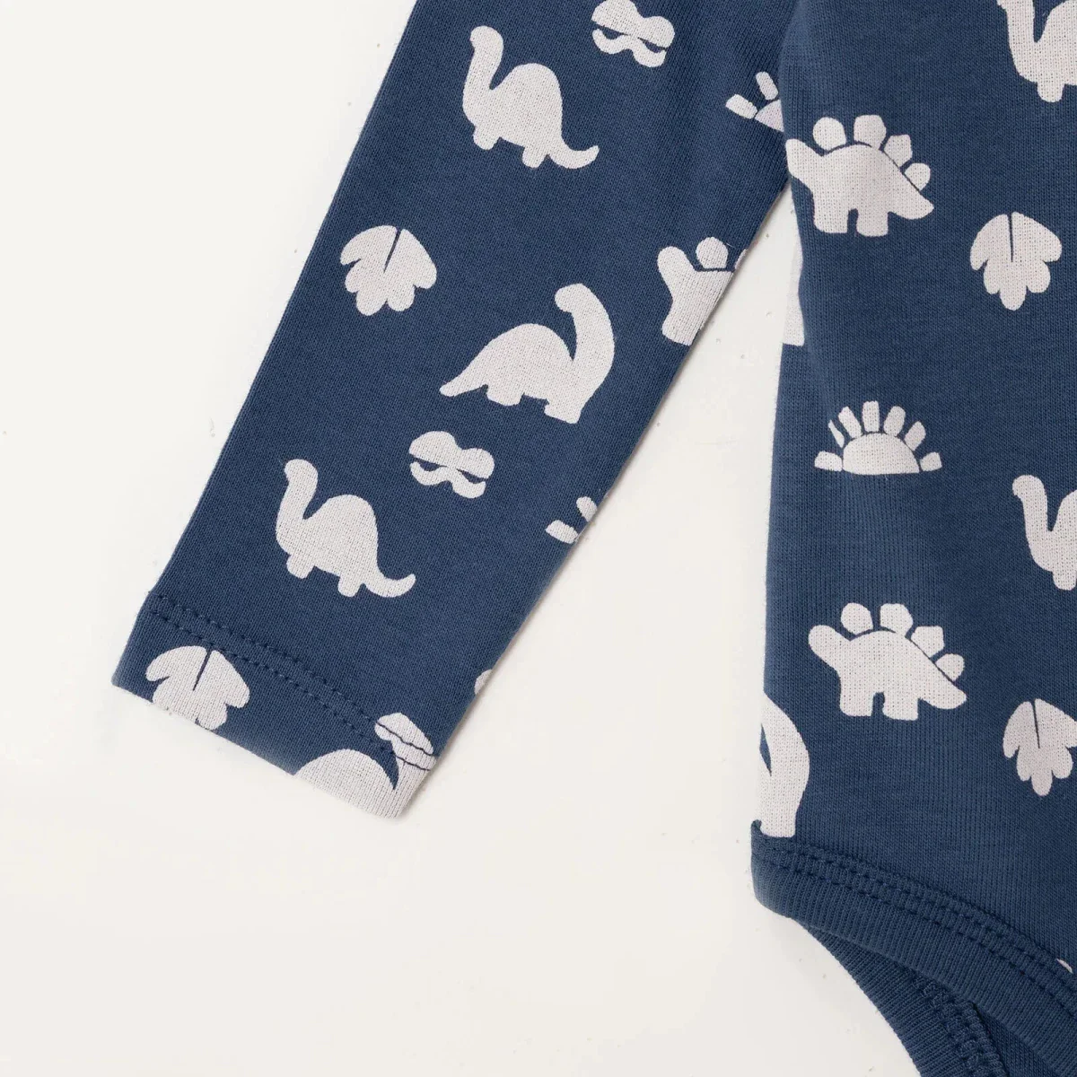 HelloBaby Boys Long Sleeve Bodysuit Dinosaur with Poppers Popper Neck Long Sleeve - Navy Blue - Image 4